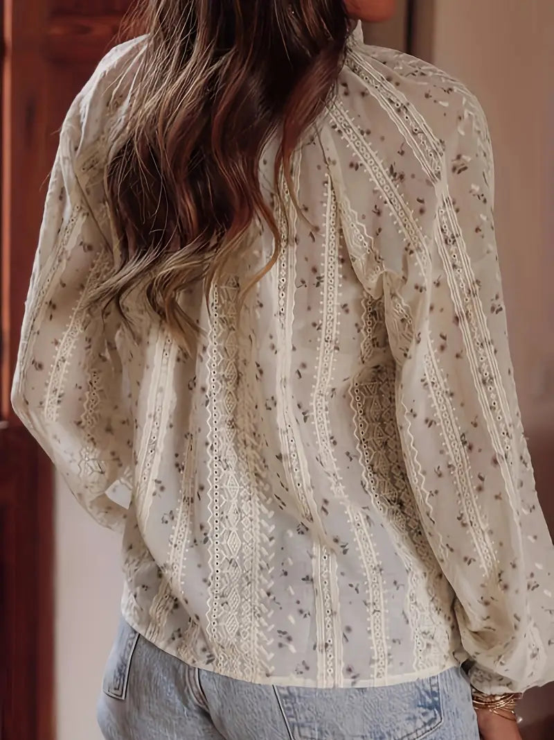 Blusa Elegante con Estampado Floral – Ligera y Femenina