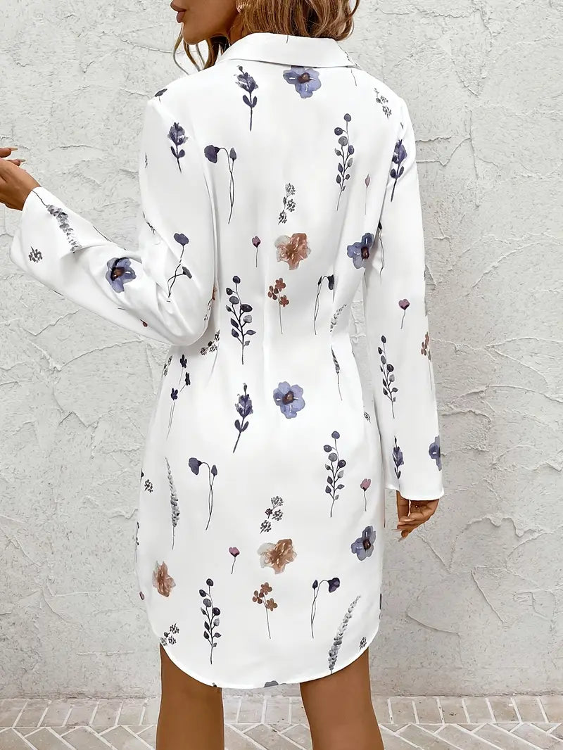 Elegante Vestido Camisero Floral - Fresco, Fluido y Femenino