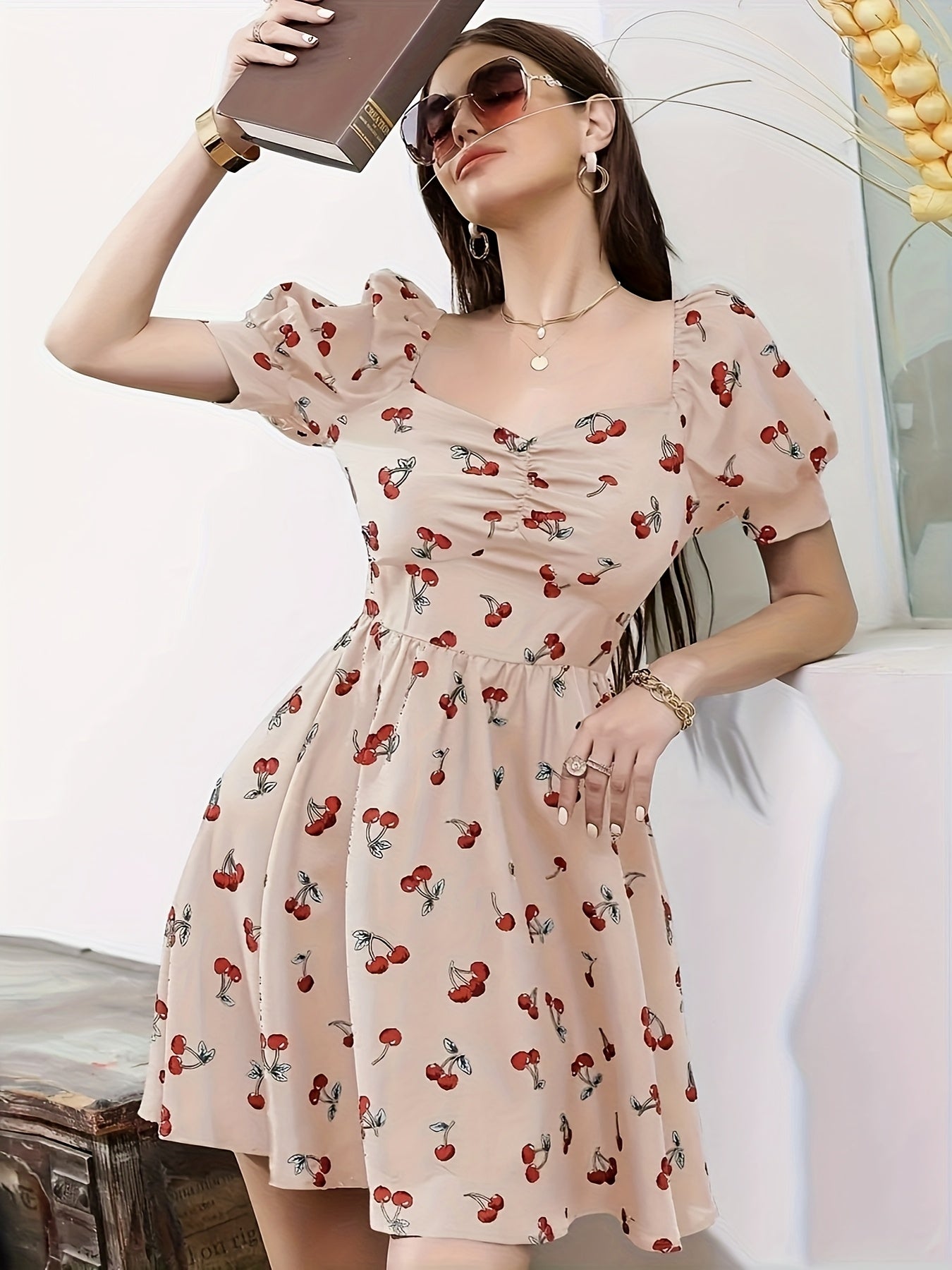 Vestido elegante con estampado – Moda de verano