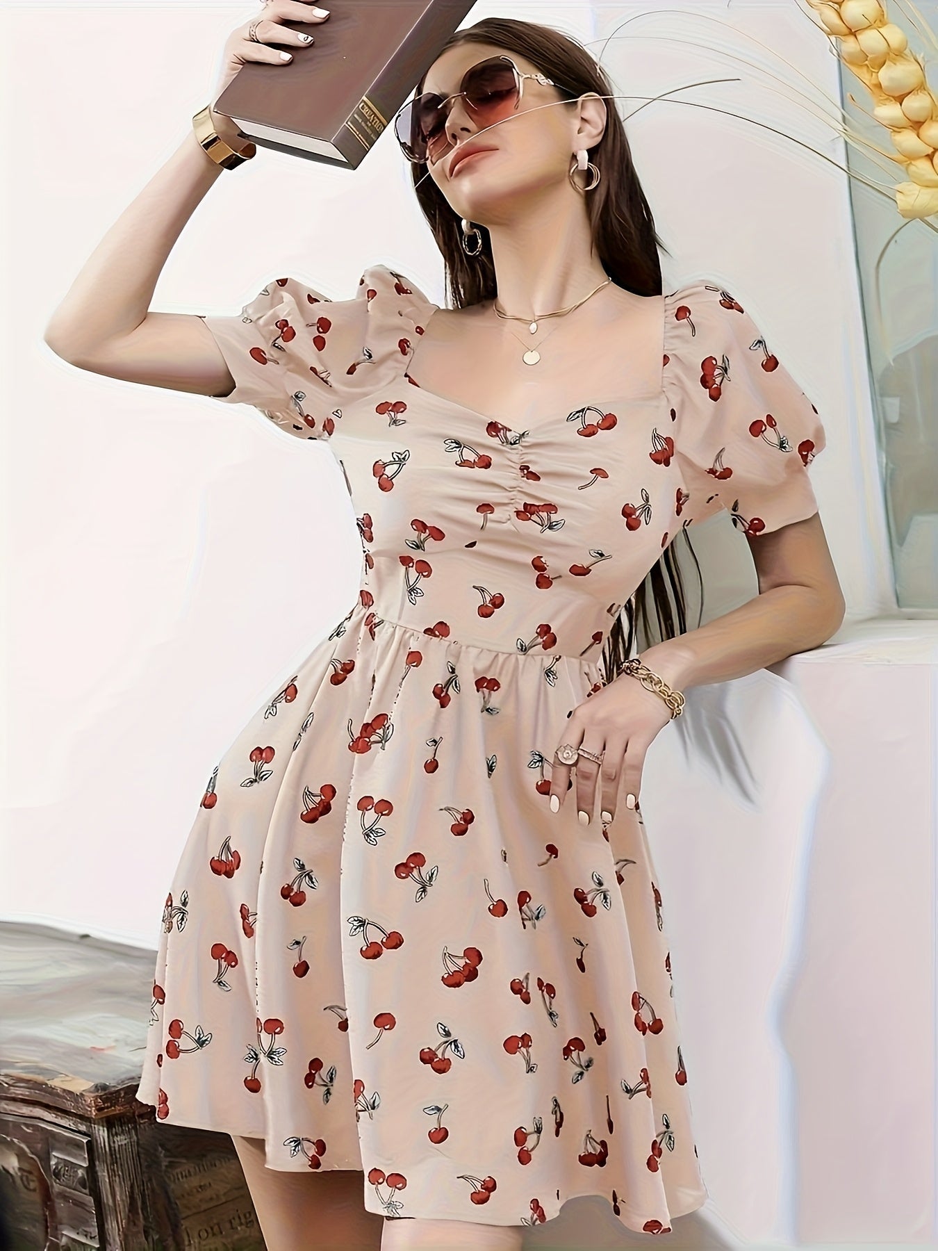 Vestido elegante con estampado – Moda de verano