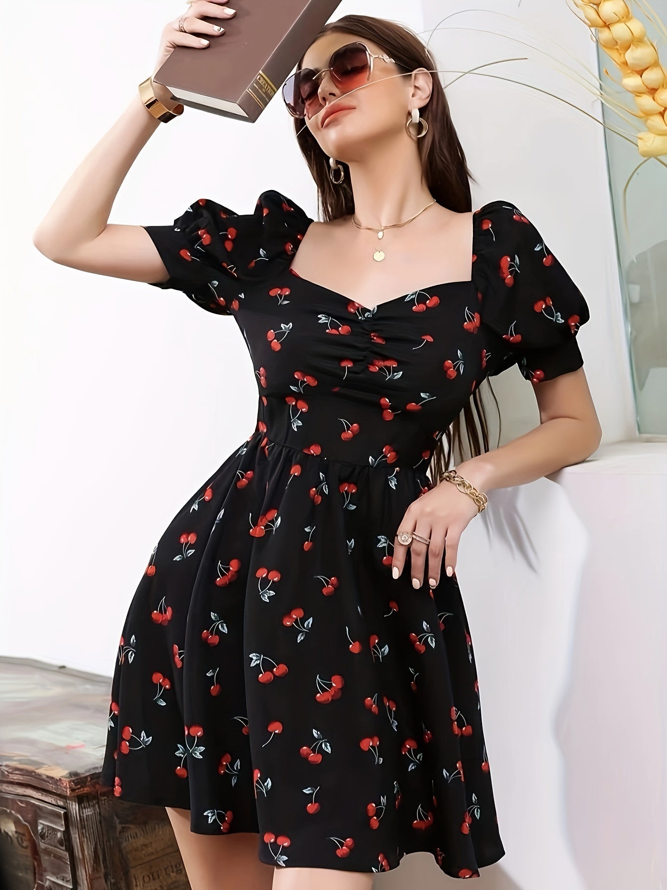 Vestido elegante con estampado – Moda de verano